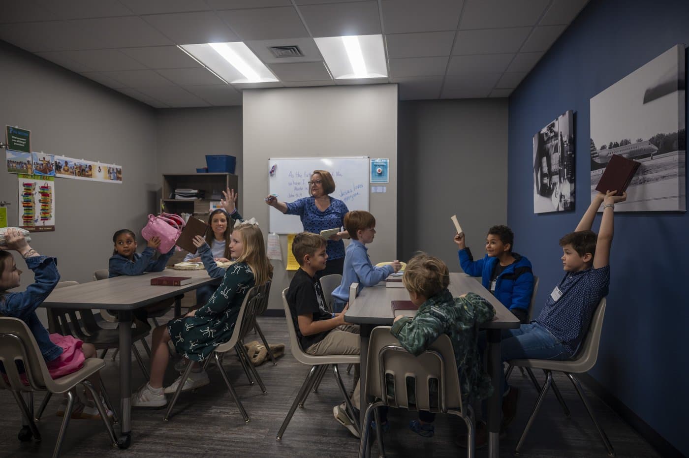 Kids engaged in a Sunday classroom at Brainerd Baptist