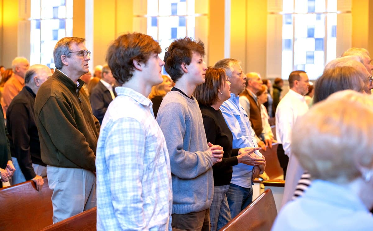 8:30 AM service — congregation in the sanctuary